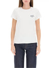 Denise Denise Logo Embroidered Short Sleeve TShirt White - A.P.C. - BALAAN 2