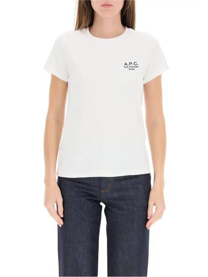 Denise Denise Logo Embroidered Short Sleeve TShirt White - A.P.C. - BALAAN 2