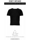 Pleated Short Slevee T-Shirt Black - ISSEY MIYAKE - BALAAN 3