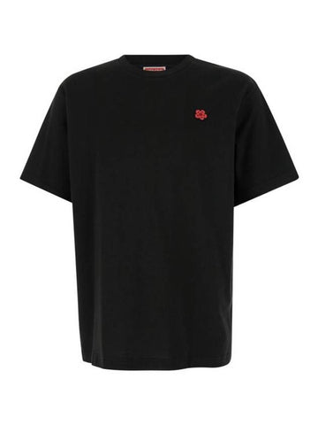 Boke Classic Cotton Short Sleeve T-Shirt Black - KENZO - BALAAN 1