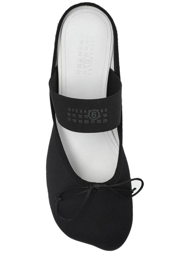 MM6 Maison Margiela Slides With Printed Logo, Women's, Black - MAISON MARGIELA - BALAAN 6