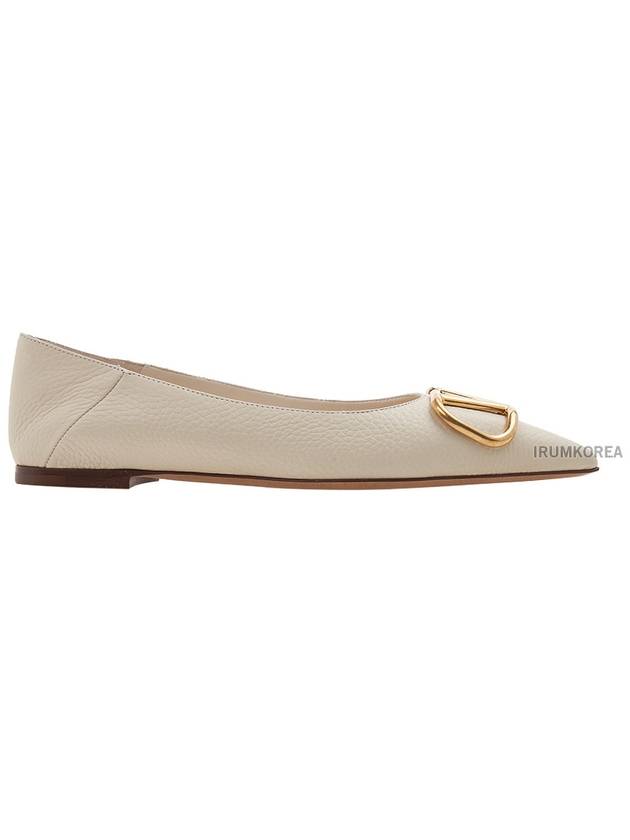 Women's V Logo Flats Ivory - VALENTINO - BALAAN 3