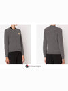 Comme des Gar ons Gold Wappen Wool Round Neck Cardigan Charcoal - COMME DES GARCONS PLAY - BALAAN 6