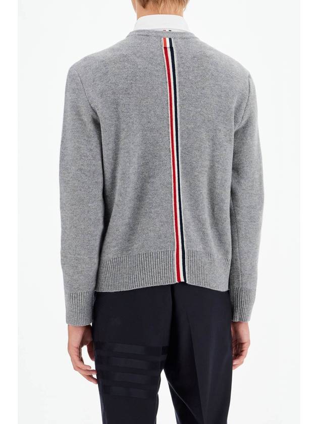 Arm Band Merino Wool Pique Knit Top Grey - THOM BROWNE - BALAAN 4