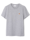 Fox Head Patch Regular Short Sleeve T-Shirt Grey - MAISON KITSUNE - BALAAN 1