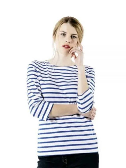 Galathee Striped Sailor Long Sleeve T-Shirt Blue White - SAINT JAMES - BALAAN 2