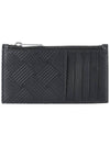 Weaving Pattern Zipper Card Wallet Black - BOTTEGA VENETA - BALAAN 3