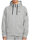 Full Zip-Up Fitness Hooded Jacket Grey - NIKE - BALAAN 2