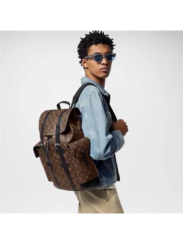 Christopher MM Monogram Macassar Canvas Backpack Brown - LOUIS VUITTON - BALAAN 2