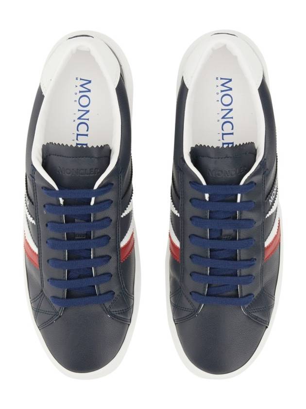 Men's Monaco Trainer Low Top Sneakers Dark Blue - MONCLER - BALAAN 4