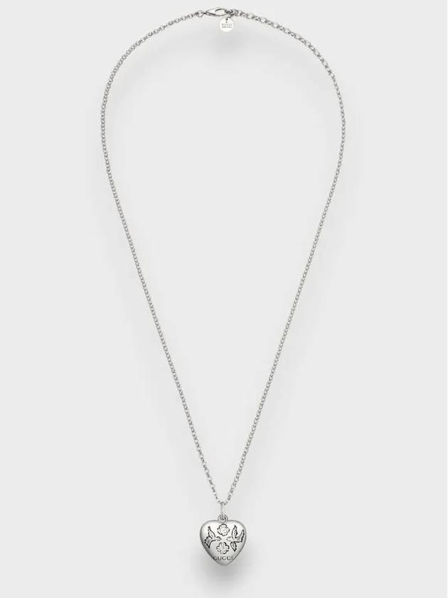 Women's Blind For Love Necklace YBB455542001 Silver - GUCCI - BALAAN 3