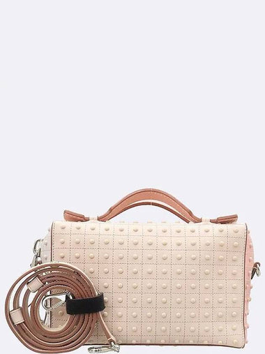 XBWDONH9100 Pink color leather Gomino mini tote bag shoulder strap 2WAY - TOD'S - BALAAN 1