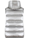 Hera Logo Down Padded Vest Silver - MONCLER - BALAAN 4