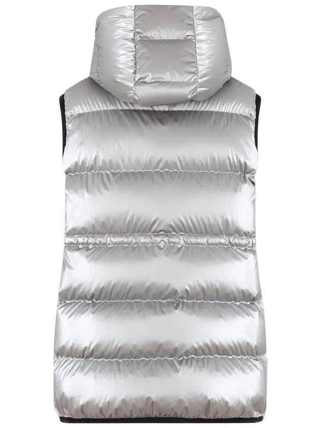 Hera Logo Down Padded Vest Silver - MONCLER - BALAAN 4