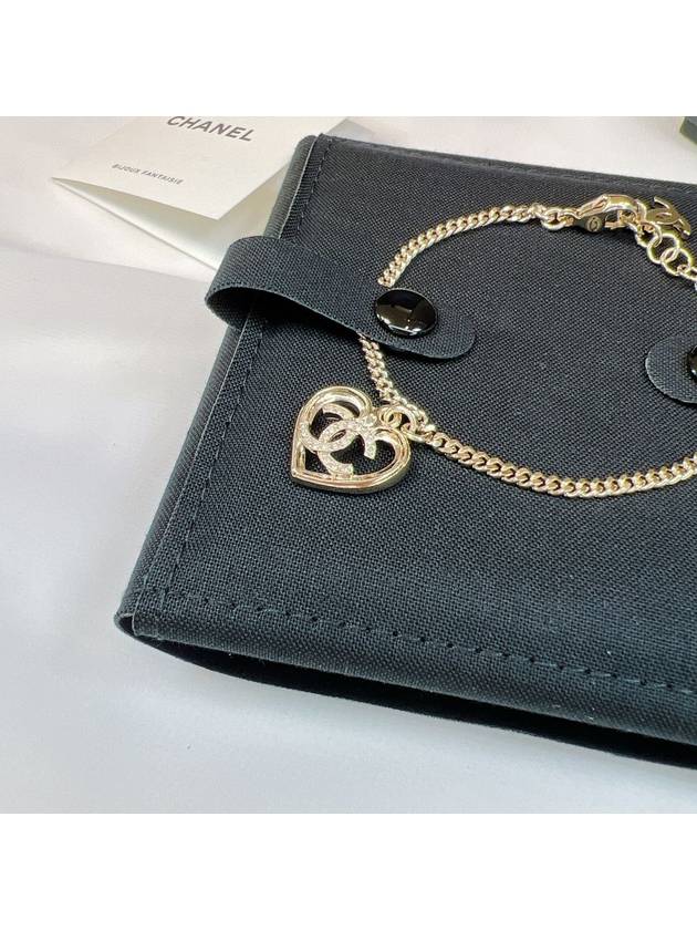 heart crystal chain bracelet gold - CHANEL - BALAAN 8