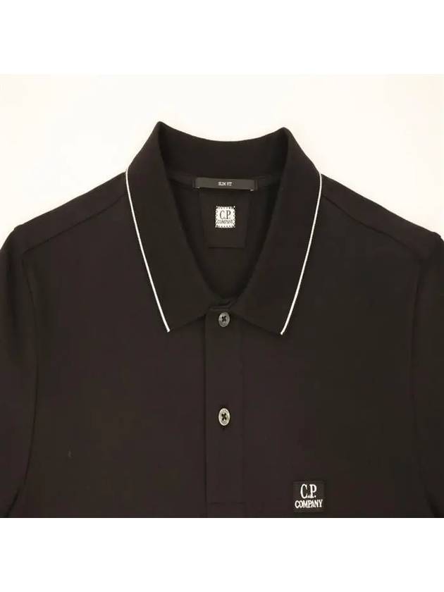 Men's Logo Short Sleeve Polo Shirt Black - CP COMPANY - BALAAN.