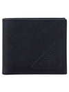 Triangle Logo Embossing Half Wallet Black - PRADA - BALAAN 1