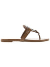 Metal Miller Soft Slider Sandals Brown - TORY BURCH - BALAAN 3