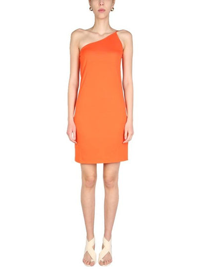 Women's Bodycon One Shoulder Midi Dress Orange - DSQUARED2 - BALAAN 2