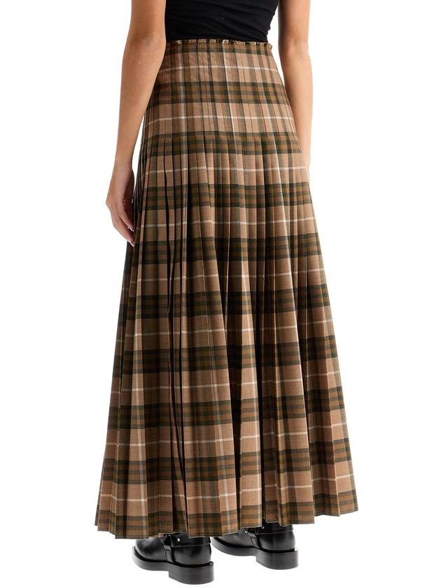 ered wool blend maxi kilt skirt - BURBERRY - BALAAN 3