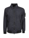 Garment Dyed Crinkle Reps Nylon Zip-up Jacket Navy - STONE ISLAND - BALAAN 3