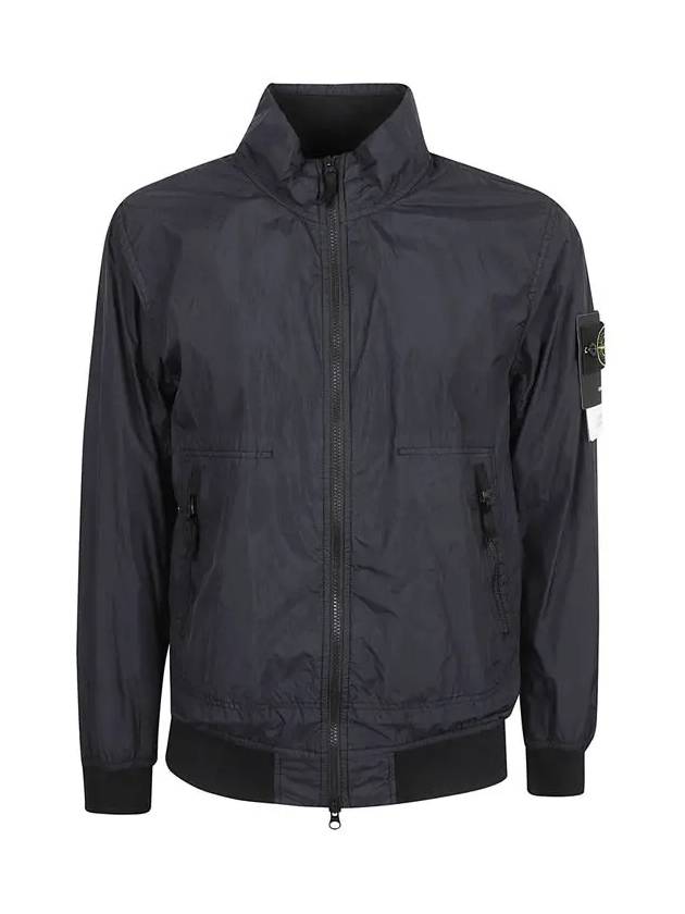 Garment Dyed Crinkle Reps Nylon Zip-up Jacket Navy - STONE ISLAND - BALAAN 3