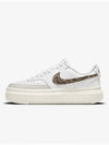 Court Vision Alta Leopard Swoosh Leather Low Top Sneakers White - NIKE - BALAAN 2