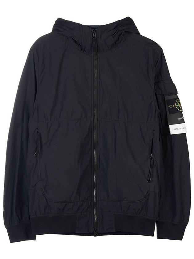 Men's Wappen Patch Naslan Watro Hooded Jacket Black - STONE ISLAND - BALAAN 2