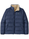 Silent Reversible Fleece Down Jacket Navy - PATAGONIA - BALAAN 3