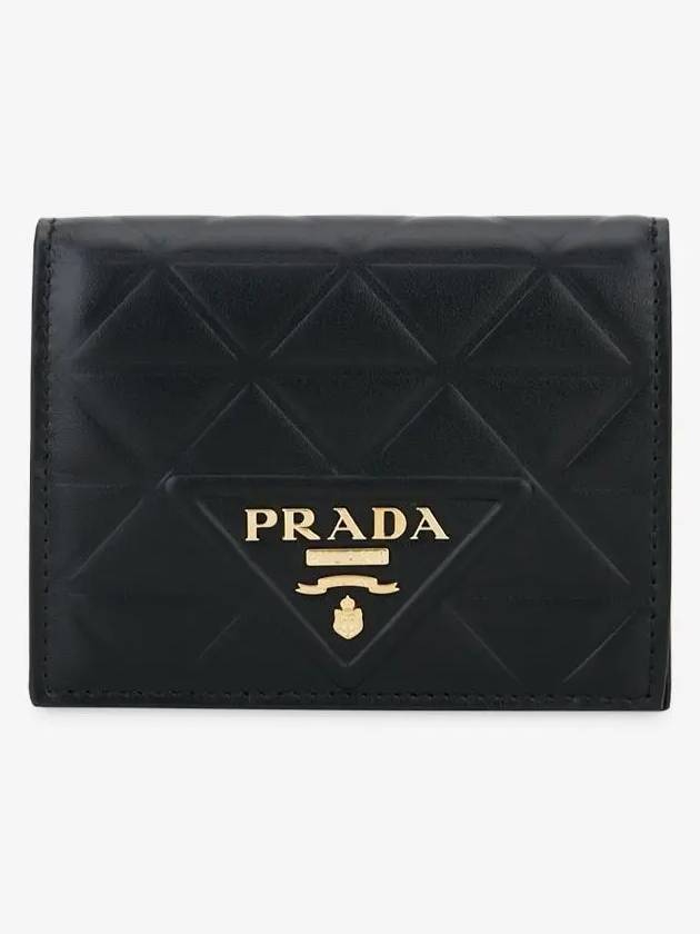 Leather Wallet Black - PRADA - BALAAN 3