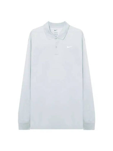 Dri Fit Victory Long Sleeve Polo Shirt Grey - NIKE - BALAAN 1