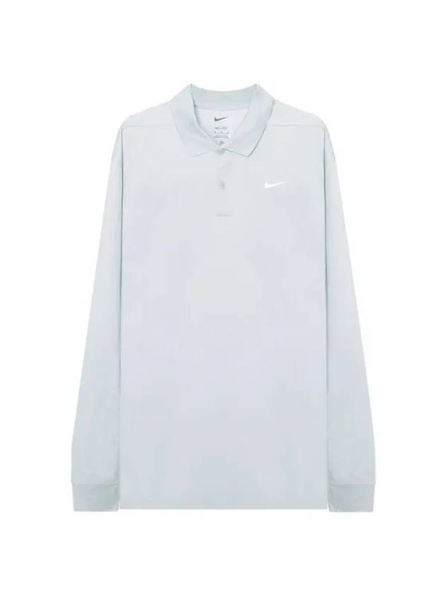 Dri Fit Victory Long Sleeve Polo Shirt Grey - NIKE - BALAAN 1