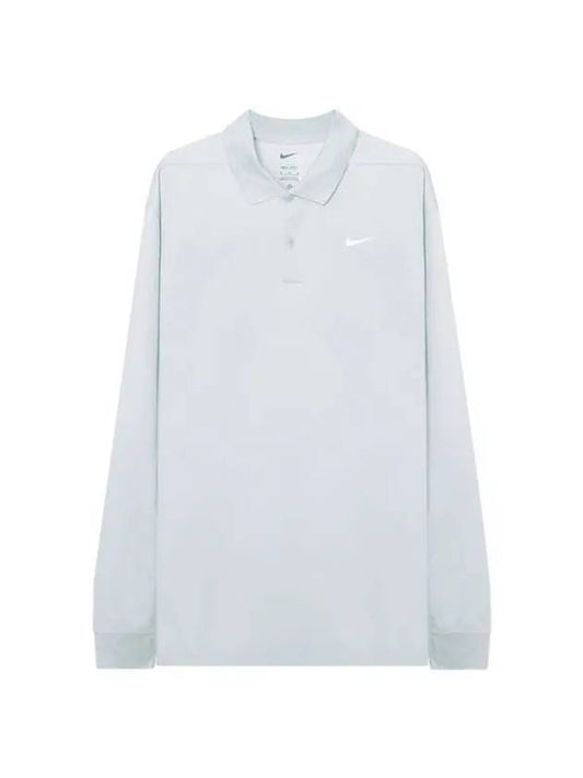 Dri Fit Victory Long Sleeve Polo Shirt Grey - NIKE - BALAAN 1