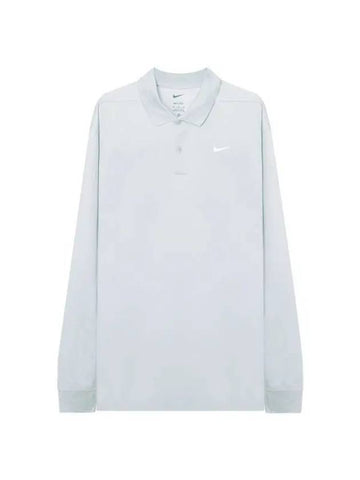 Dri Fit Victory Long Sleeve Polo Shirt Grey - NIKE - BALAAN 1