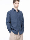 Men s M243SH01NY Standard Polygon Pocket Shirt Royal Navy - CHANCE'S NOI - BALAAN 7