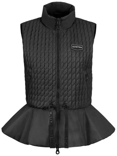 Telemaco Logo Padding Vest Black - DUVETICA - BALAAN 2