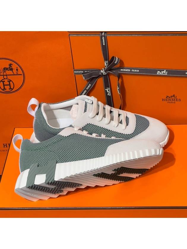 Women's Bouncing Sneakers Mint Mesh H Mint Logo - HERMES - BALAAN 7