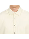 Men's Corduroy Slim Cut Long Sleeve Shirt White - MONCLER - BALAAN 8