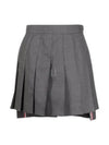 RMB Wool Mini Pleated Skirt Grey - THOM BROWNE - BALAAN 2