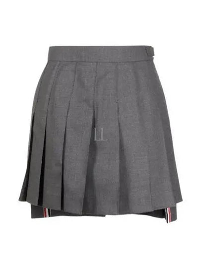 RMB Wool Mini Pleated Skirt Grey - THOM BROWNE - BALAAN 2