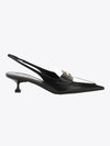 Penny Leather Slingback Heels Black - MIU MIU - BALAAN 2