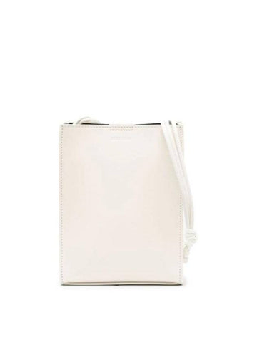 Tangle Small Embossed Logo Knotted Strap Leather Cross Bag Ivory - JIL SANDER - BALAAN 1