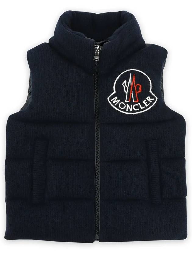 Kids Big Logo Corduroy Padded Vest Navy 1A00064 M1241 750 8 10A - MONCLER - BALAAN 3