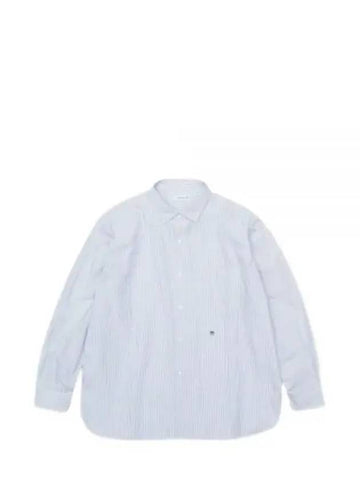 NANAMI AmiCA 24 Regular Collar Stripe Wind Shirt Sax SUGF362 SX - NANAMICA - BALAAN 1