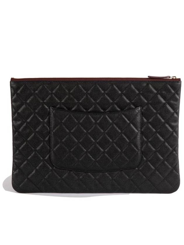 Classic Gold Hardware Caviar Large Calfskin Clutch Bag Black - CHANEL - BALAAN 3