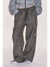 AVRIL TWEED WIDE LONG PANTS BLUE - FREAKISH BUILDING - BALAAN 2