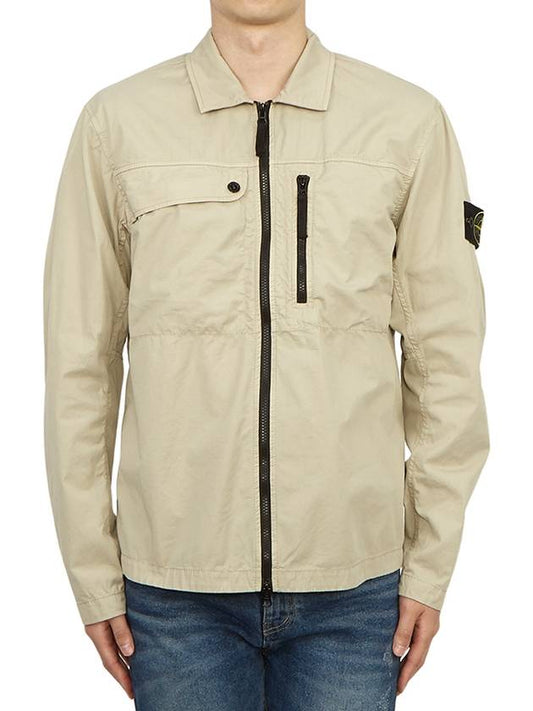 Supima Cotton Twill Stretch-TC Jacket Sand - STONE ISLAND - BALAAN 2