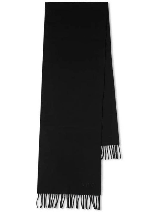 Ambroise Embroidered Muffler Black - A.P.C. - BALAAN 1