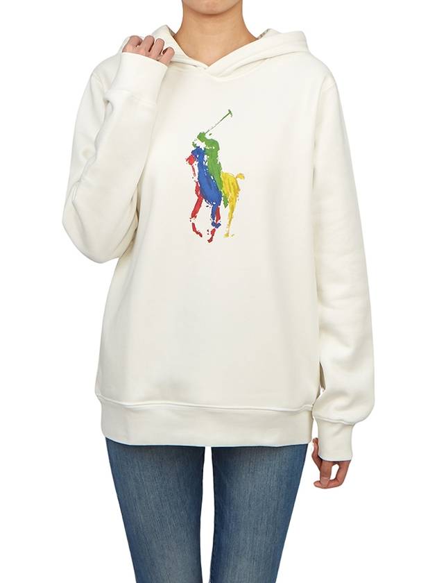 Kids brushed hoodie 323925619003 WHITE Adults can wear - POLO RALPH LAUREN - BALAAN 4