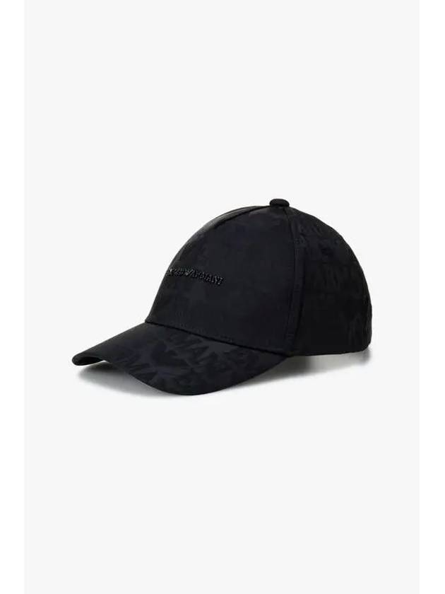 Men s Logo Pattern Nylon Baseball Cap Black - EMPORIO ARMANI - BALAAN 1